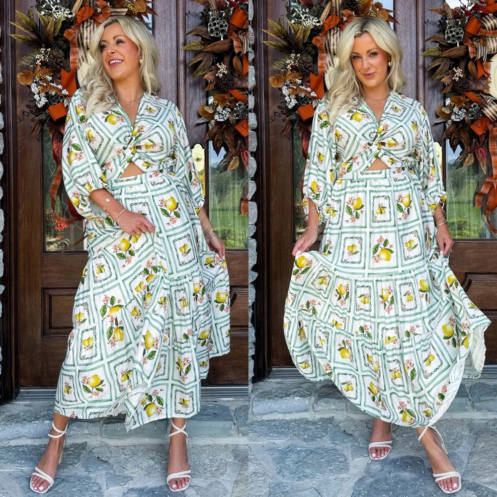 LEMON GROVE DELIGHT VACATION DRESS - MEET ME IN SANTORINI